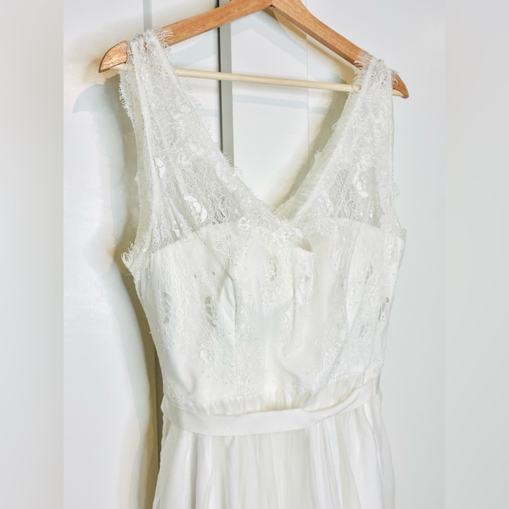 Hitherto by Anthropologie 12 White Lace Dream Dress / Perfect as a Wedding Gown